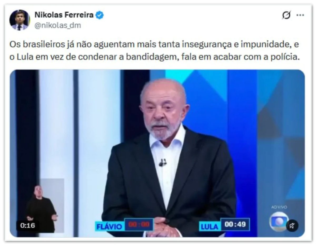 Oposição ironiza fala de Lula sobre “acabar com a polícia”