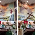 Padre morre após cruz cair sobre sua cabeça durante transmissão ao vivo de uma missa no Equador; VÍDEO