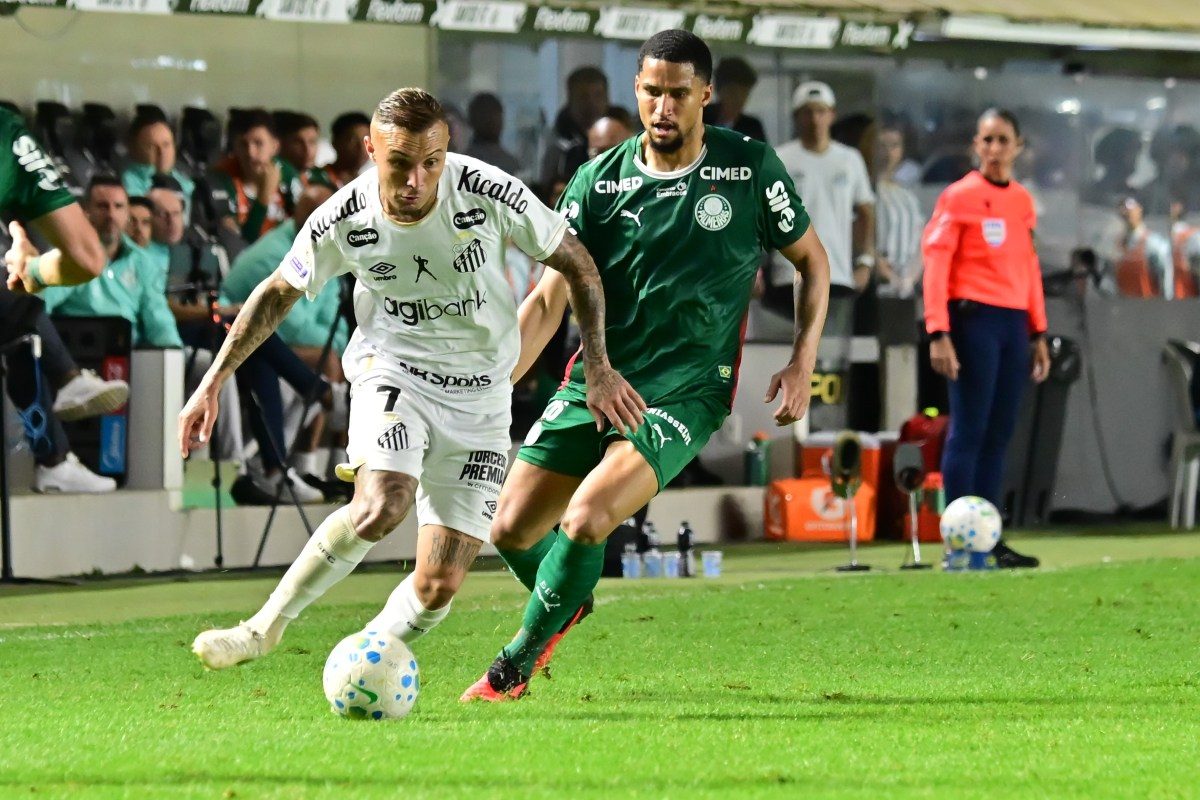Palmeiras empata com o Santos e dá oportunidade para Flamengo ampliar vantagem