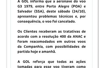 Passageiros protestam após GOL cancelar voo na véspera da eleição