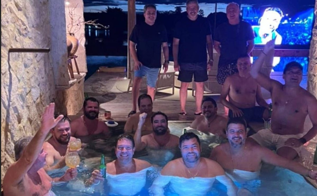 PF abre inquérito para apurar vazamento de foto de senador em piscina com políticos do Centrão