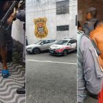 PM rastreia carro roubado até garagem e prende dupla no litoral de SP