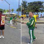 Polícia vai investigar vídeo em que homem negro aparece acorrentado em ato de apoio a Flávio Bolsonaro