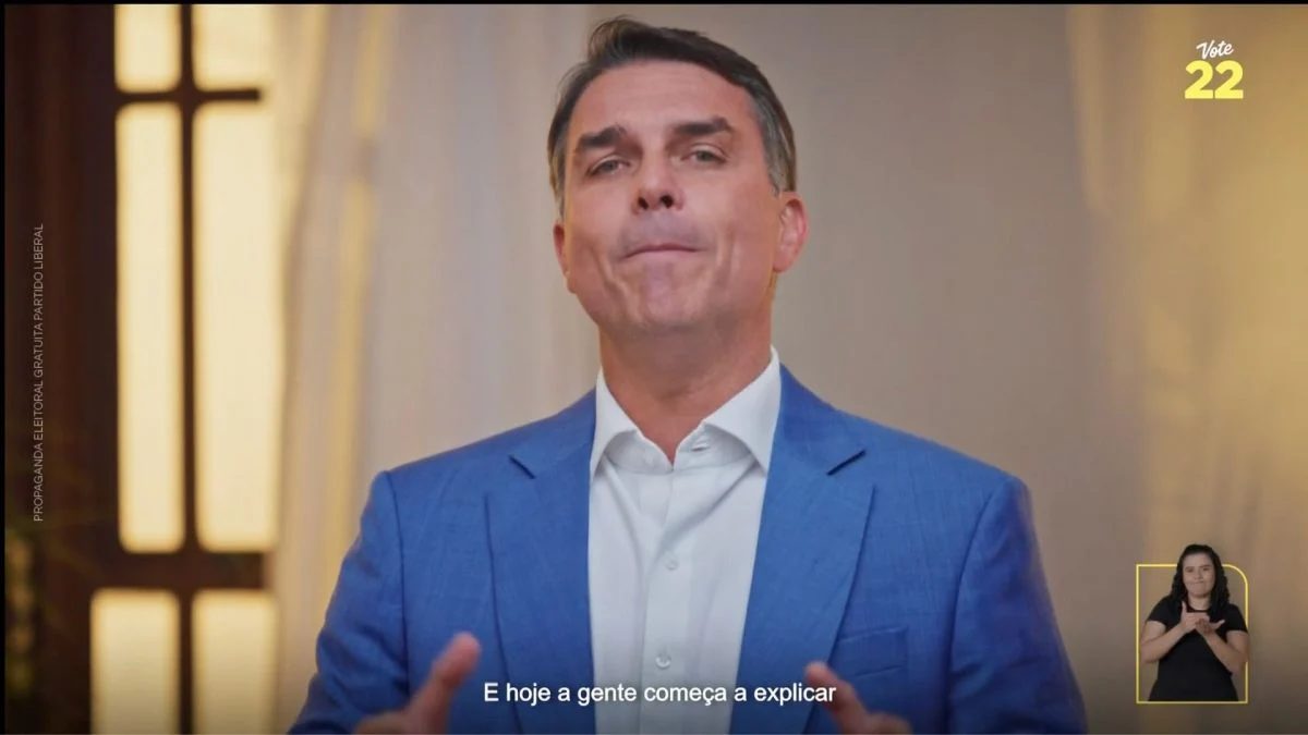 Propaganda de Flávio Bolsonaro fica sem áudio na TV nesta 2ª feira