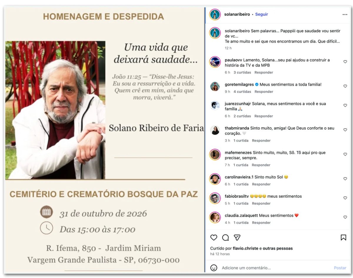 Solano Ribeiro morre aos 87 anos em São Paulo