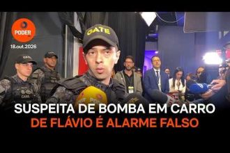 Suspeita de bomba em carro de Flávio é alarme falso