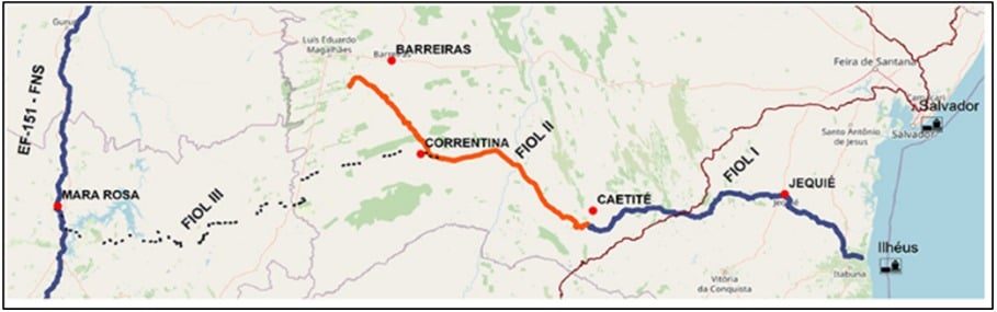 TCU pede plano emergencial à Infra S.A. para recuperar trecho da Fiol 2