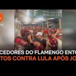 Torcedores do Flamengo entoam gritos contra Lula após jogo