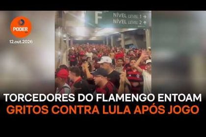 Torcedores do Flamengo entoam gritos contra Lula após jogo
