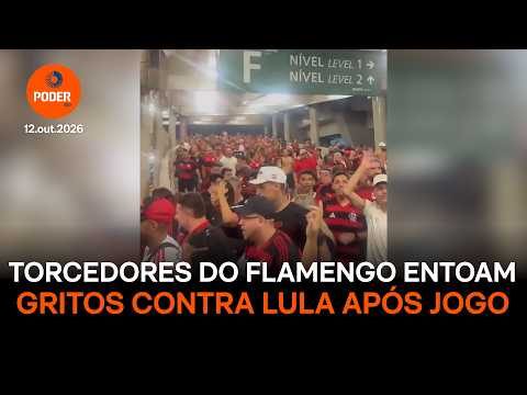 Torcedores do Flamengo entoam gritos contra Lula após jogo