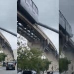 Trem do monotrilho atinge guindaste, que cai em avenida na zona leste de SP; assista