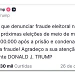 Trump promete US$ 1 milhão por denúncia de fraude eleitoral