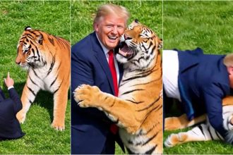 Trump publica vídeo de IA em que aparece brincando com tigre após ataque fatal na Inglaterra