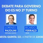 TV Gazeta promove debate entre candidatos ao governo do ES nesta quinta; veja regras e saiba como assistir