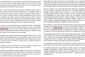 Valdemar diz ter desaprovado carta de Flávio Bolsonaro: ‘Não gostei’