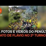 Veja fotos e vídeos do penúltimo ato de Flávio no 2º turno