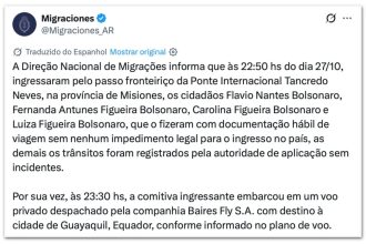 Veja vídeo de van com Flávio chegando ao aeroporto na Argentina