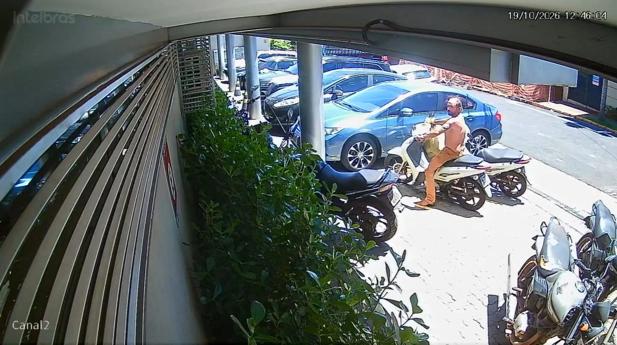 Vídeo mostra ladrão atrapalhado em furto de moto em Ribeirão Preto, SP