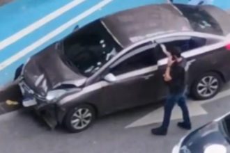 Vídeo mostra perseguição e batida em tiroteio que terminou com morte de bandido em Botafogo