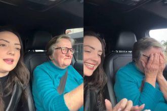 VÍDEO: mulher de 81 anos ganha 1º carro automático dos sobrinhos após 63 anos de direção em SC