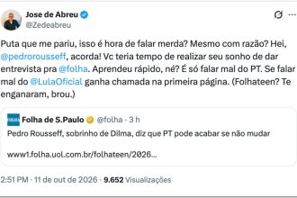 Zé de Abreu critica sobrinho-neto de Dilma por falar em fim do PT